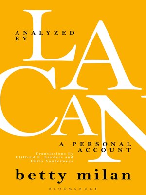 cover image of Analyzed by Lacan
